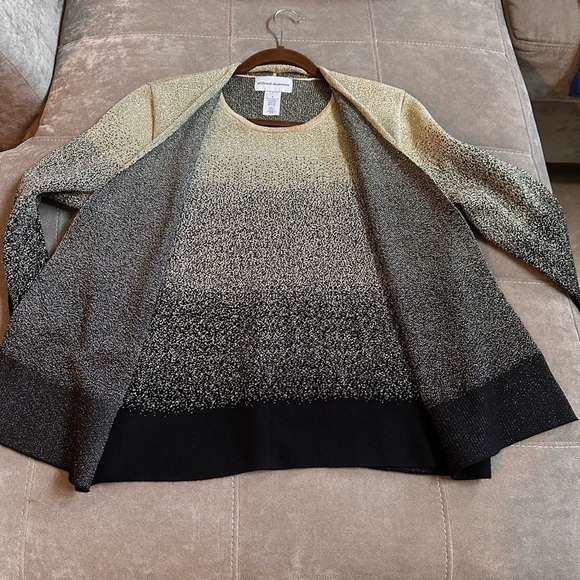 Alfred Dunner Black and Gray Women's Sweater - Picture 5 of 7